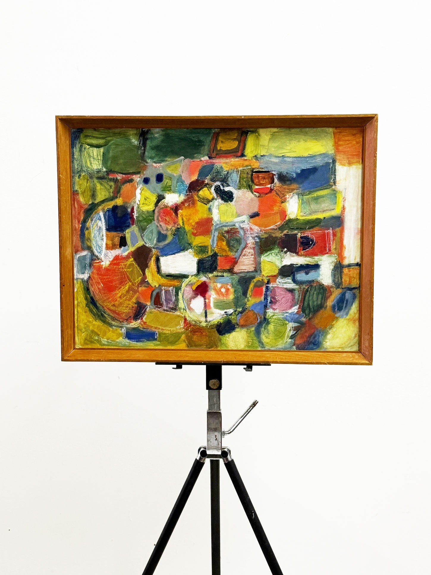 Jean Taprell Clark, Figure in a Landscape - Mid-Century Modernist Abstract British Oil Painting