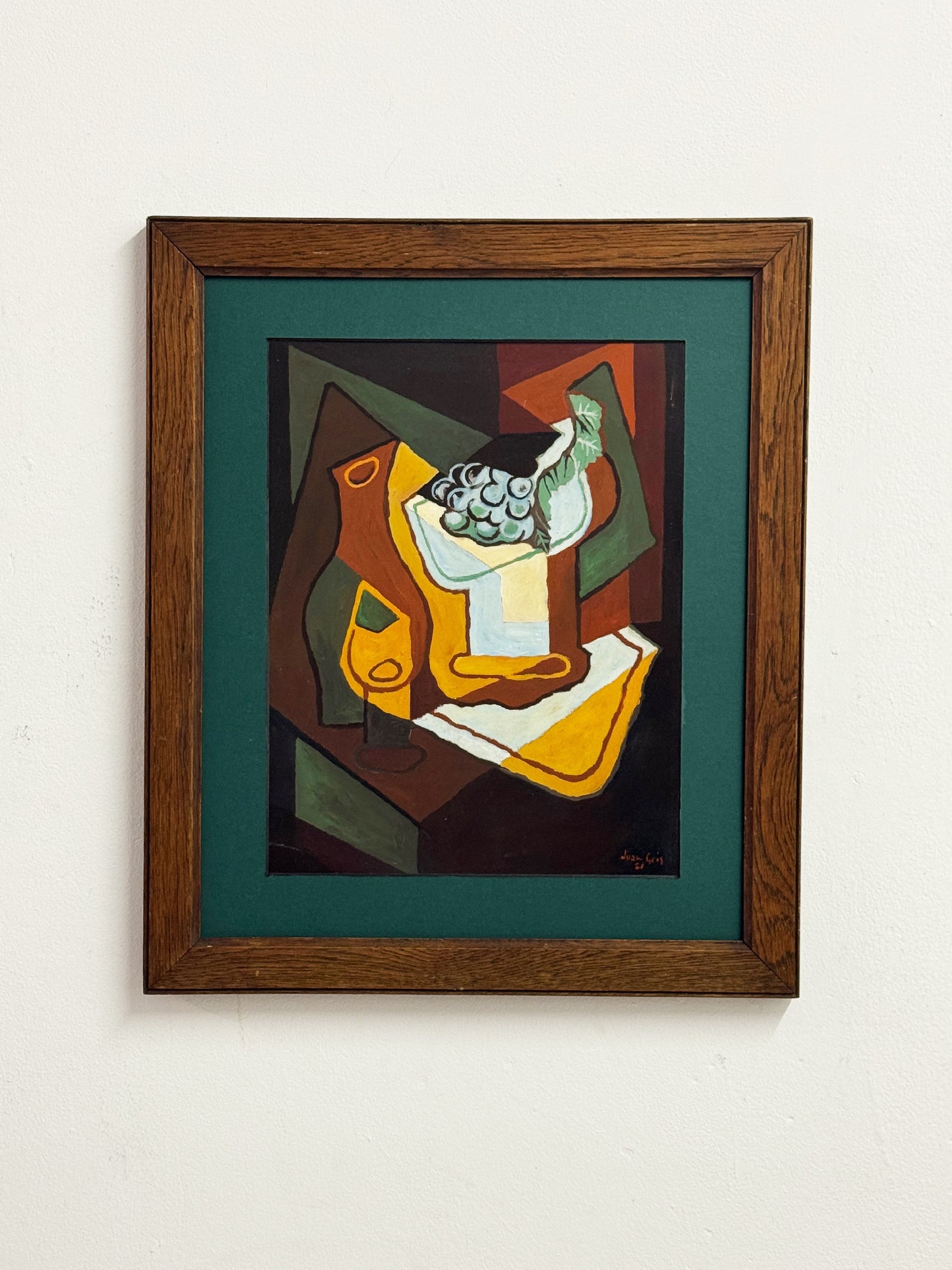 Vintage Cubist Still Life Oil Painting
