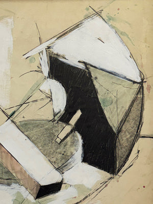 Large Mid-Century Modernist Abstract Painting c.1960s