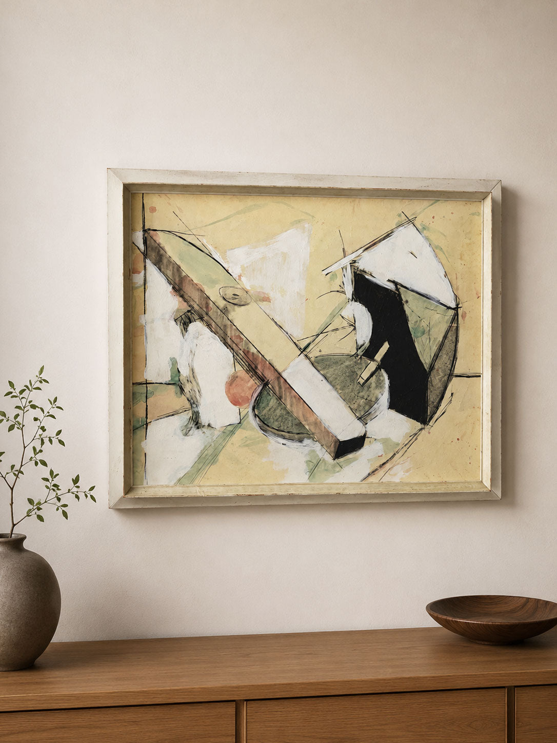 Large Mid-Century Modernist Abstract Painting c.1960s