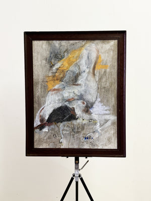 Large Late 20th Century Abstract Female Nude Painting