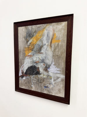 Large Late 20th Century Abstract Female Nude Painting