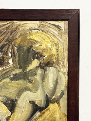 Large Mid-Century Modernist Scandinavian Figurative Nude Oil Painting, c.1960s