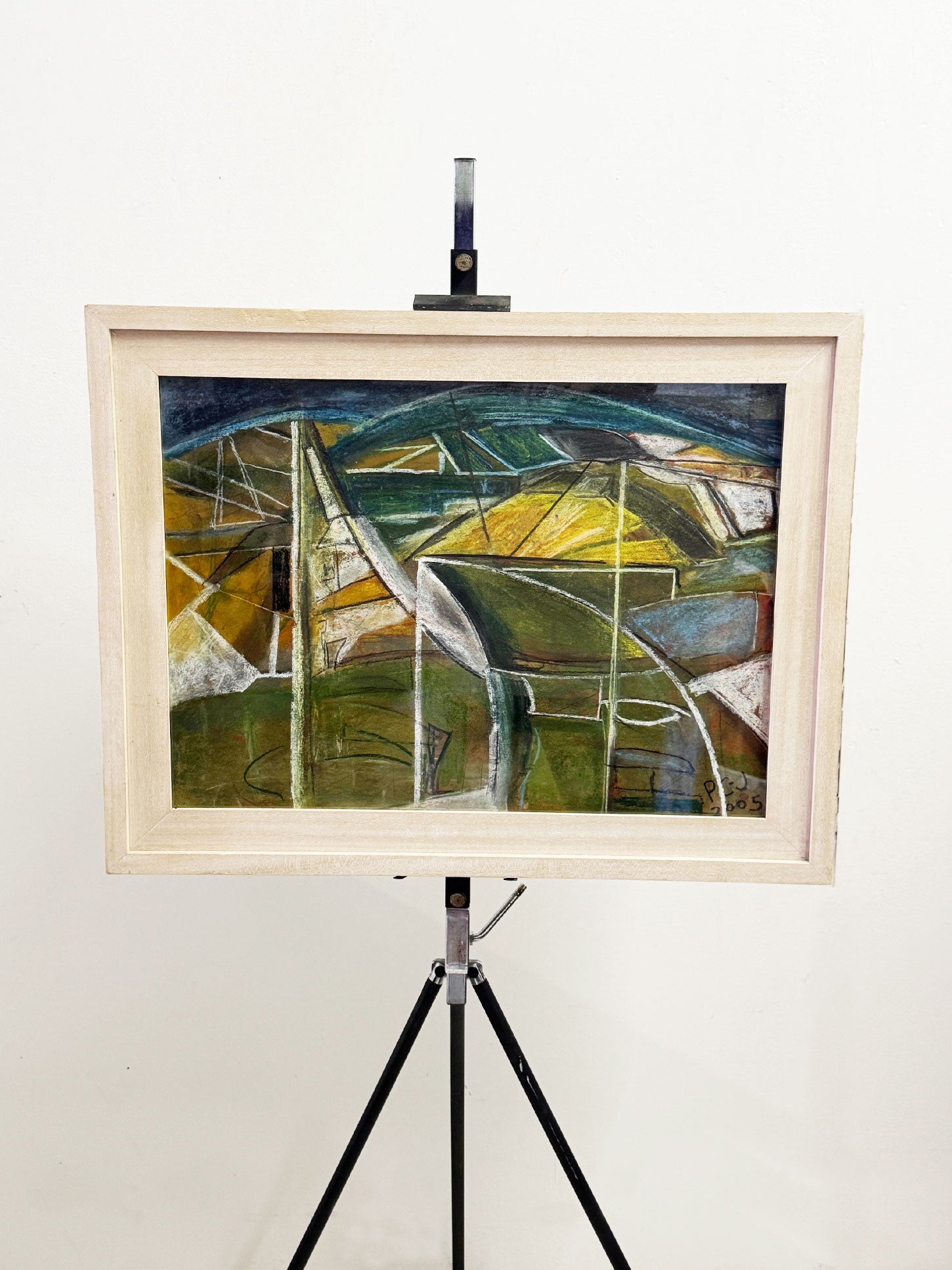 Contemporary British Abstract Mixed Media Painting, Signed & Dated