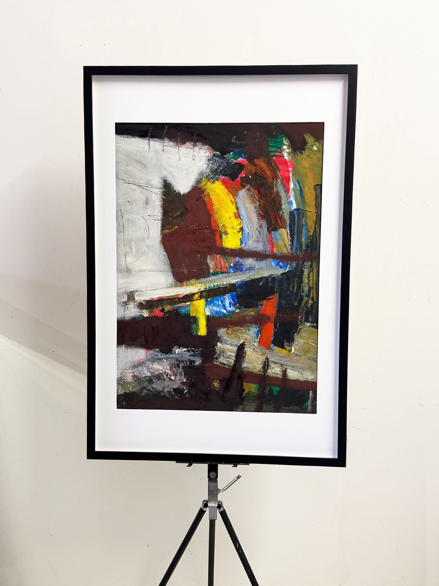 Mid-Century Textured Abstract Oil Painting