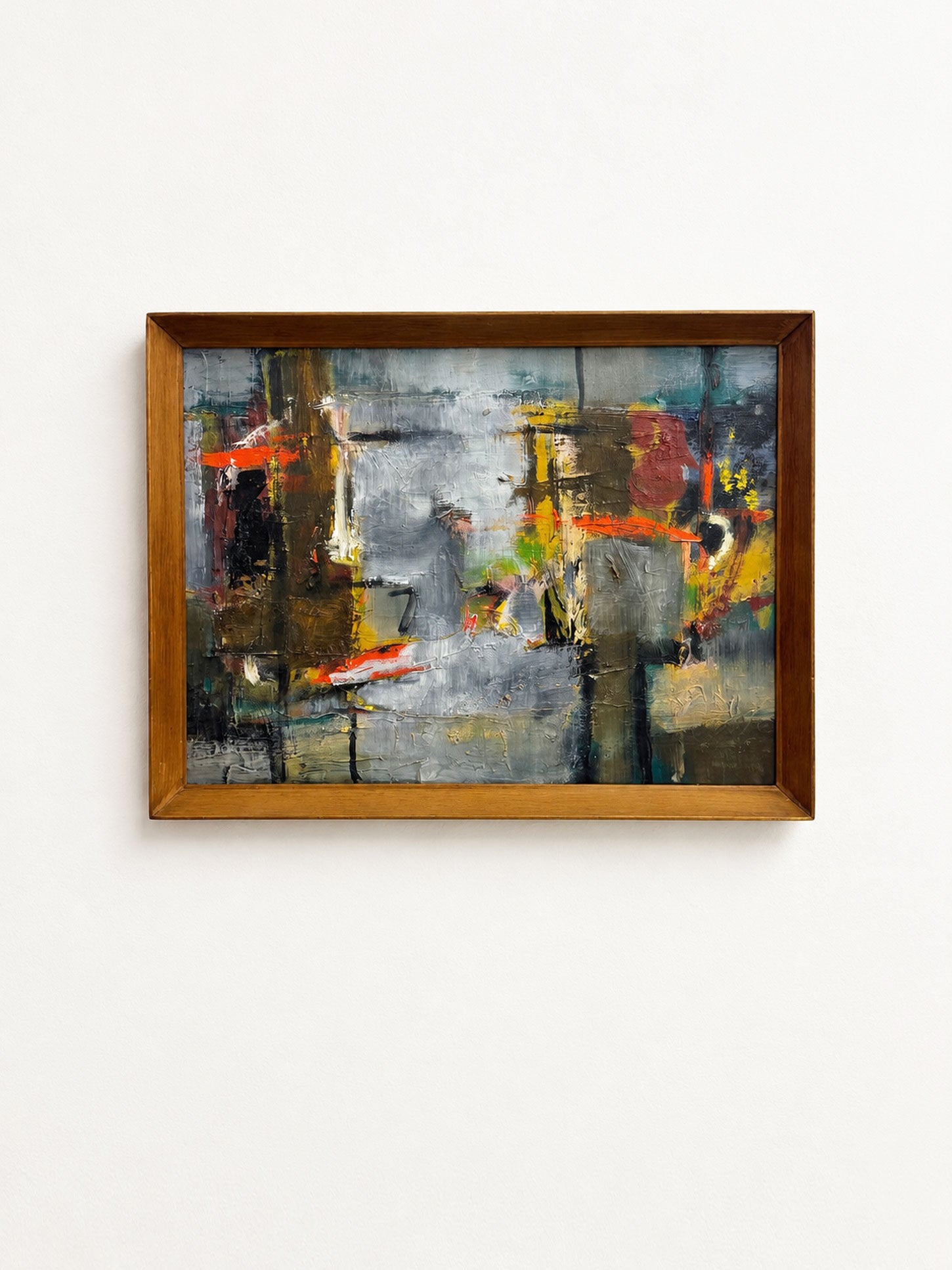 Mid-Century Abstract Modernist Oil Painting