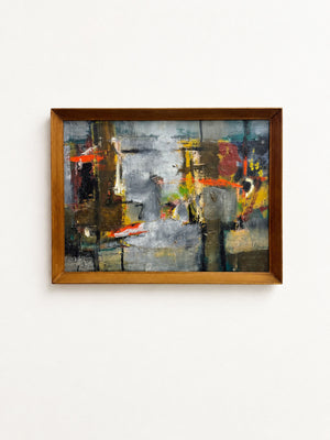 Mid-Century Abstract Modernist Oil Painting