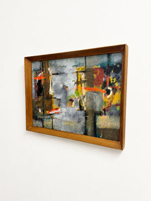 Mid-Century Abstract Modernist Oil Painting