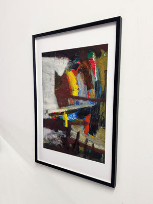 Mid-Century Modernist Abstract Oil Painting