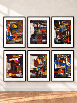 Collection of Mid-Century Modernist Abstract Oil Paintings