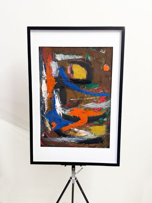 Large Mid-Century Abstract Oil Painting