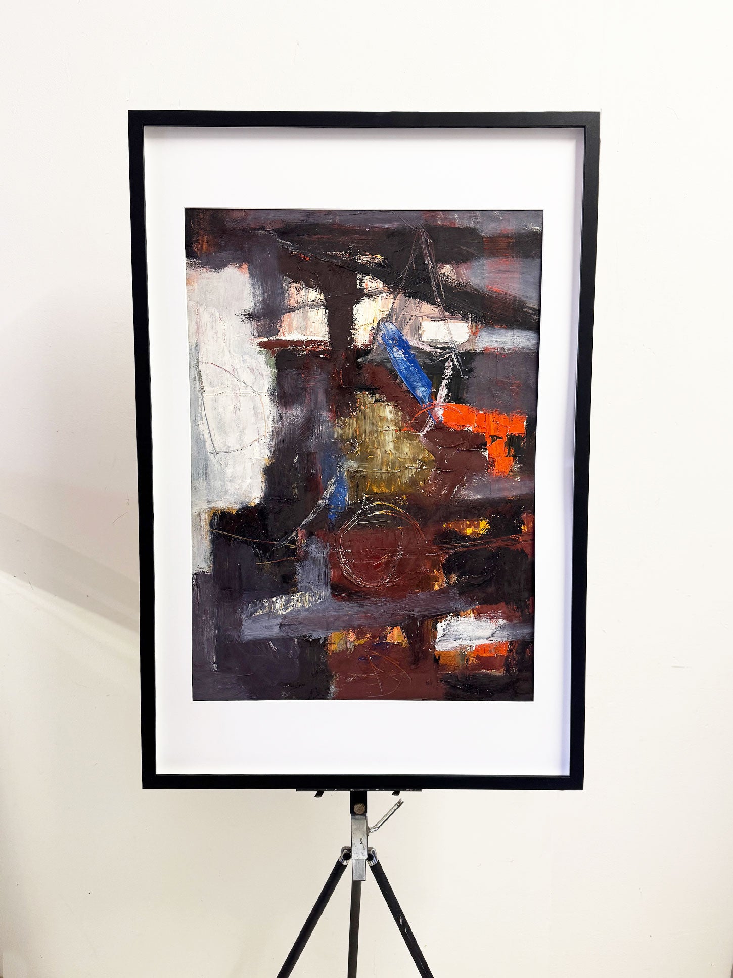 Mid-Century Textured Abstract Oil Painting