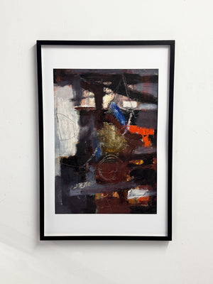 Mid-Century Textured Abstract Oil Painting