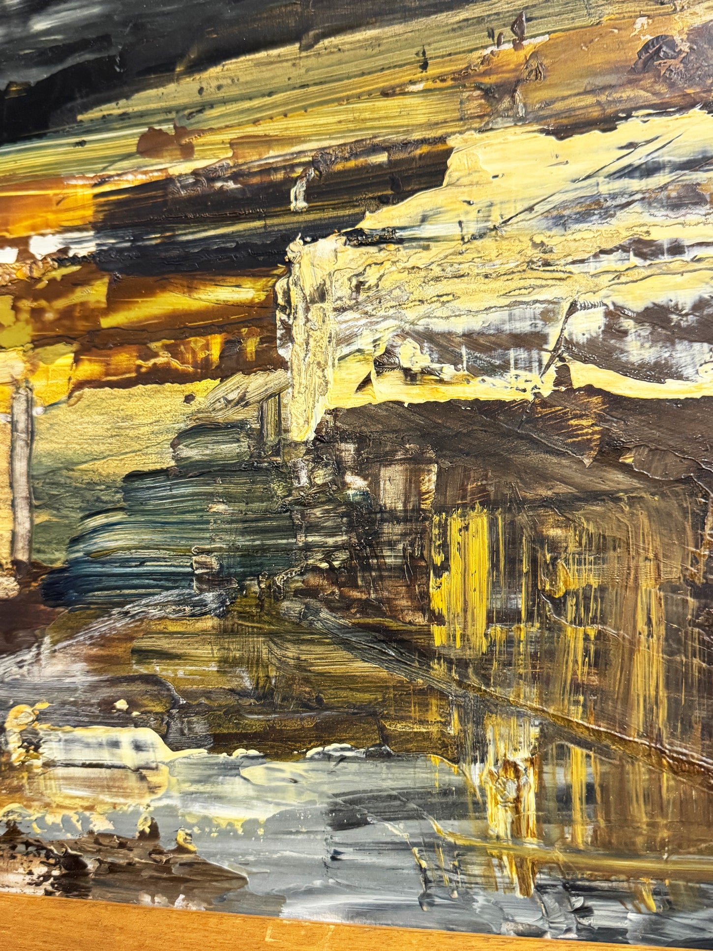 Mid-Century Vintage Swedish Scandinavian Abstract Oil Painting c.1960s