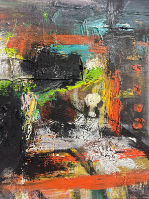 Mid-Century Abstract Modernist Oil Painting