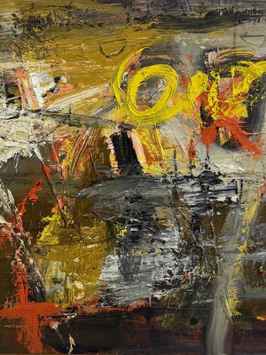 Mid-Century Abstract Modernist Oil Painting