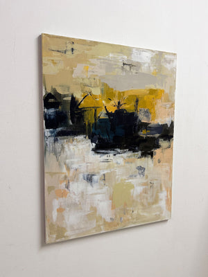 Large Mid-Century Abstract Expressionist Signed Canvas Painting