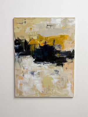 Large Mid-Century Abstract Expressionist Signed Canvas Painting