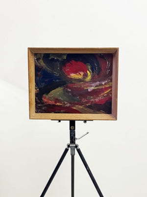 Mid-Century Swedish School Abstract Landscape Oil Painting
