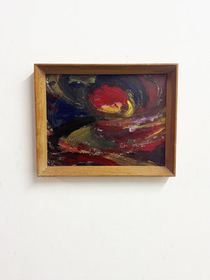 Mid-Century Swedish School Abstract Landscape Oil Painting