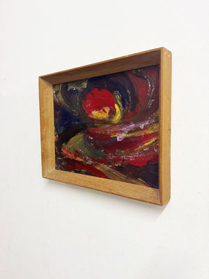Mid-Century Swedish School Abstract Landscape Oil Painting
