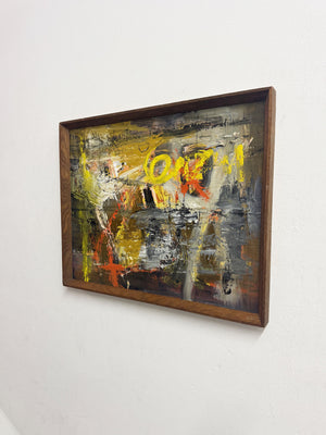 Mid-Century Abstract Modernist Oil Painting