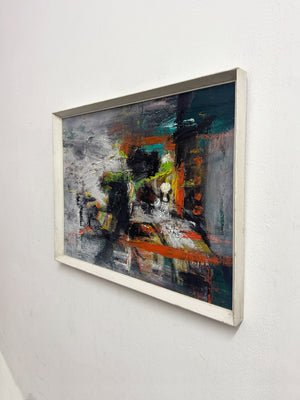 Mid-Century Abstract Modernist Oil Painting