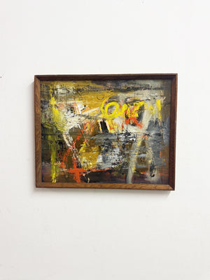 Mid-Century Abstract Modernist Oil Painting