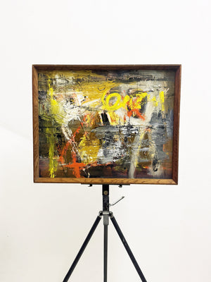 Mid-Century Abstract Modernist Oil Painting