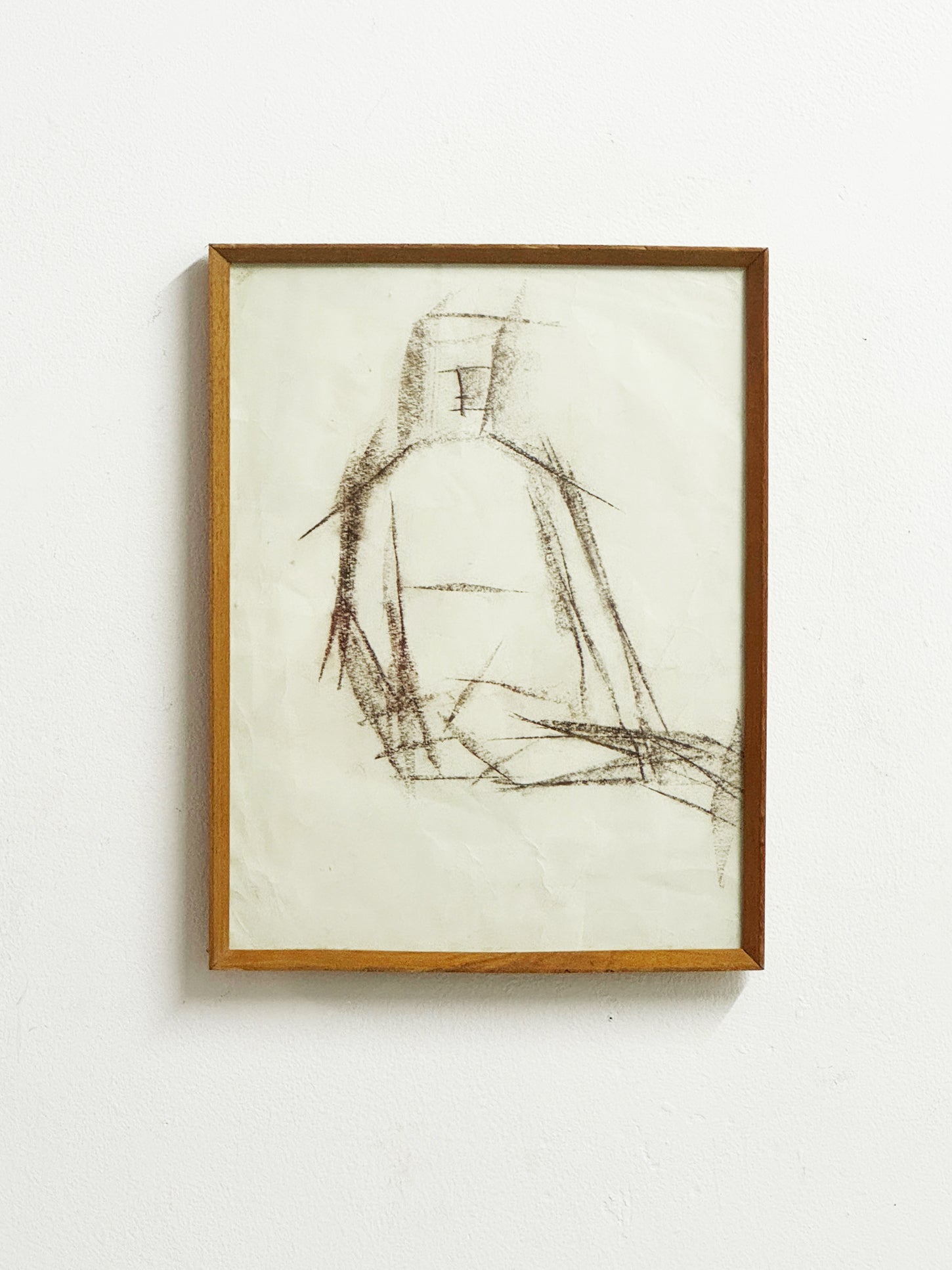 Scandinavian School, Mid-Century Cubist Figurative Study Drawing