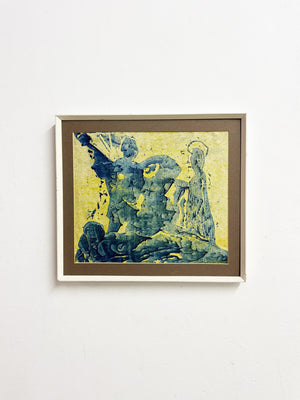 Mid Century Ink Wash Painting