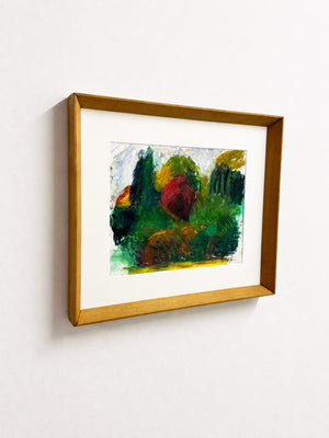 Mid-Century Modernist Abstract Landscape Painting