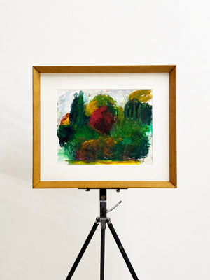 Mid-Century Modernist Abstract Landscape Painting