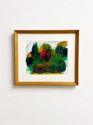Mid-Century Modernist Abstract Landscape Painting