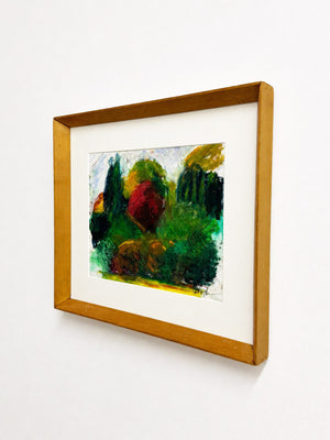 Mid-Century Modernist Abstract Landscape Painting