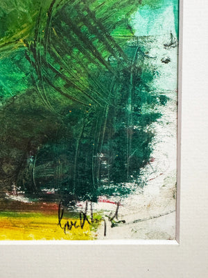 Mid-Century Modernist Abstract Landscape Painting