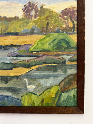 Mid-Century Landscape Oil Painting, Owen Rowley