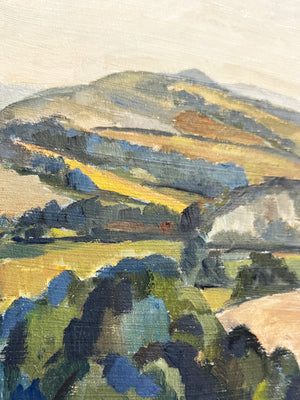 Mid-Century Landscape Oil Painting Attributed, Owen Rowley