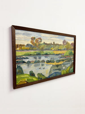 Mid-Century Landscape Oil Painting, Owen Rowley