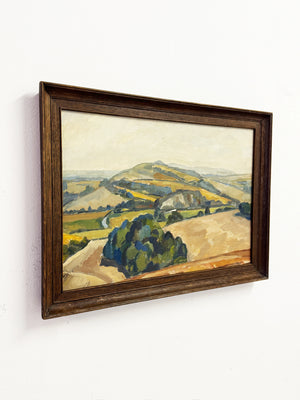 Mid-Century Landscape Oil Painting Attributed, Owen Rowley