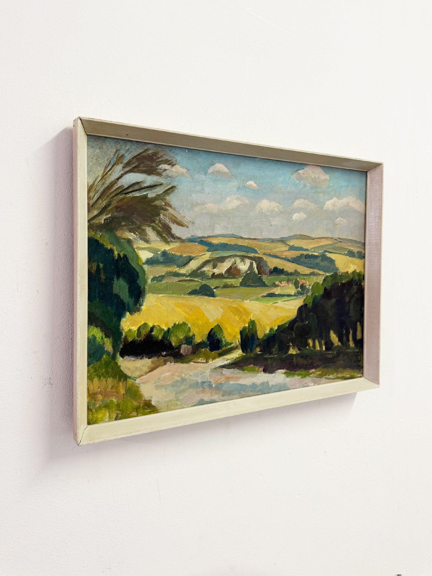 Mid-Century Landscape Oil Painting Attributed, Owen Rowley