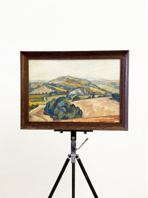 Mid-Century Landscape Oil Painting Attributed, Owen Rowley