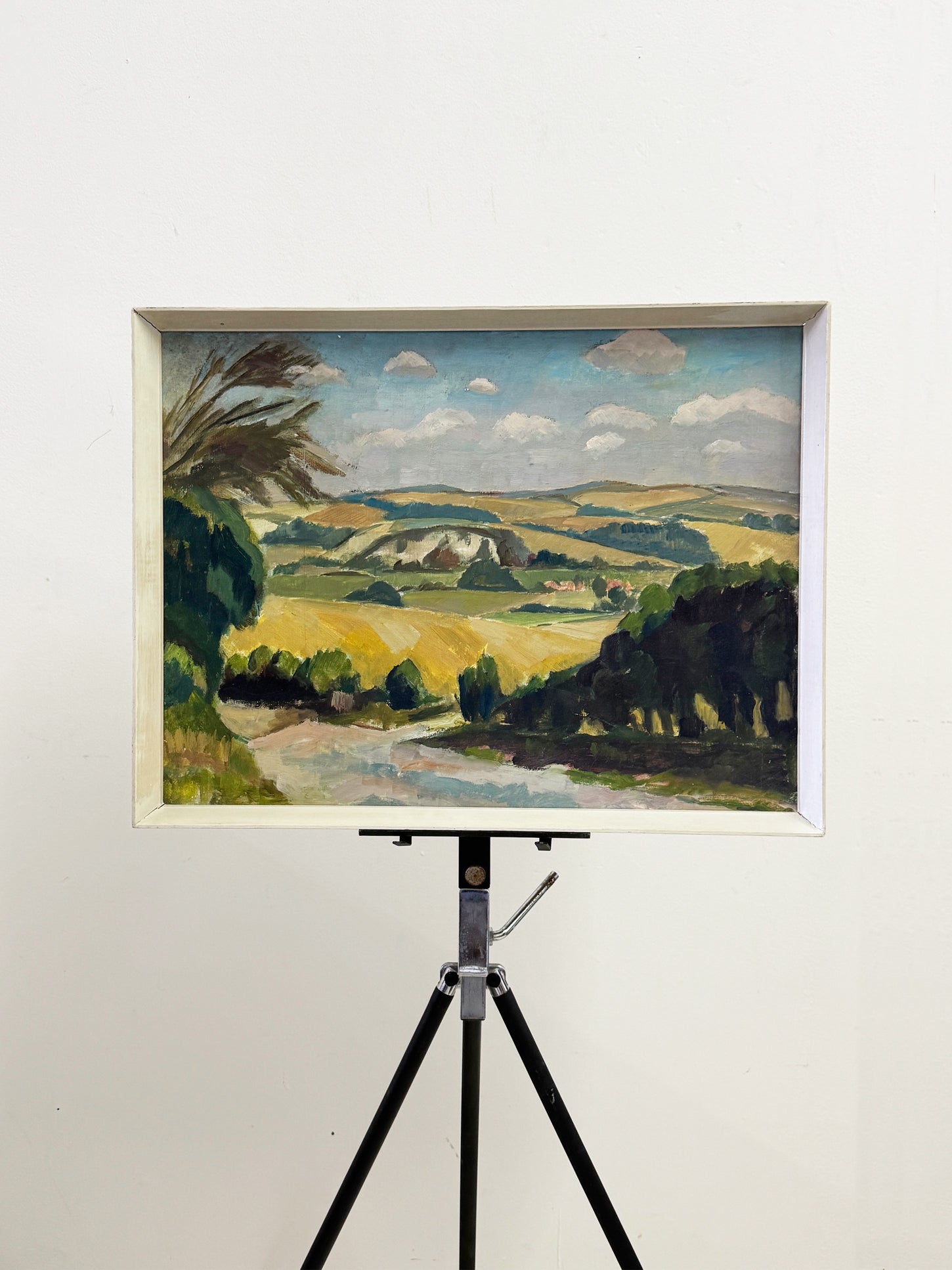 Mid-Century Landscape Oil Painting Attributed, Owen Rowley