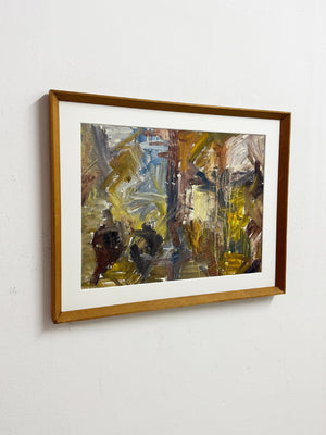 Mid-Century Abstract Expressionist Oil Painting