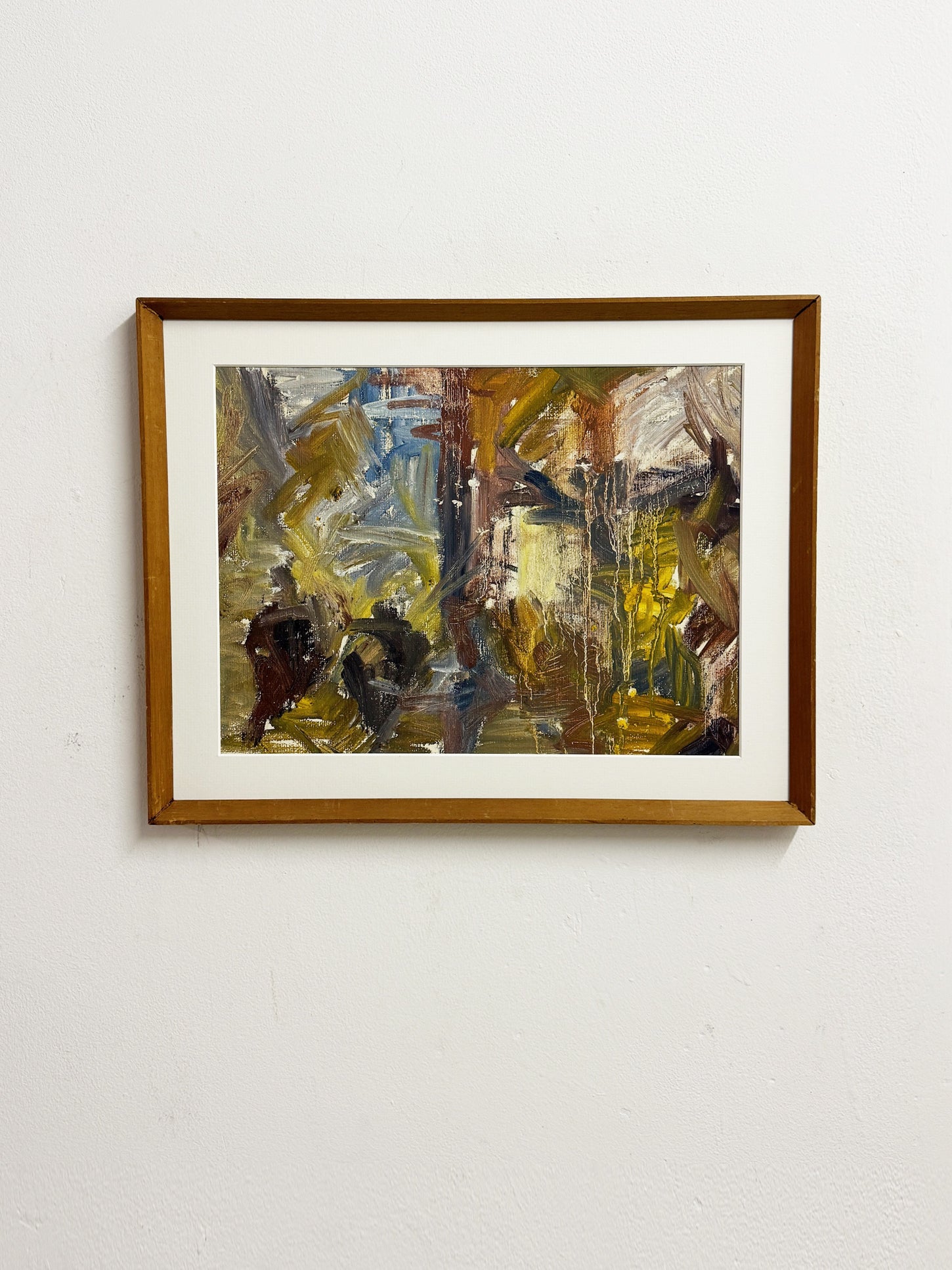 Mid-Century Abstract Expressionist Oil Painting