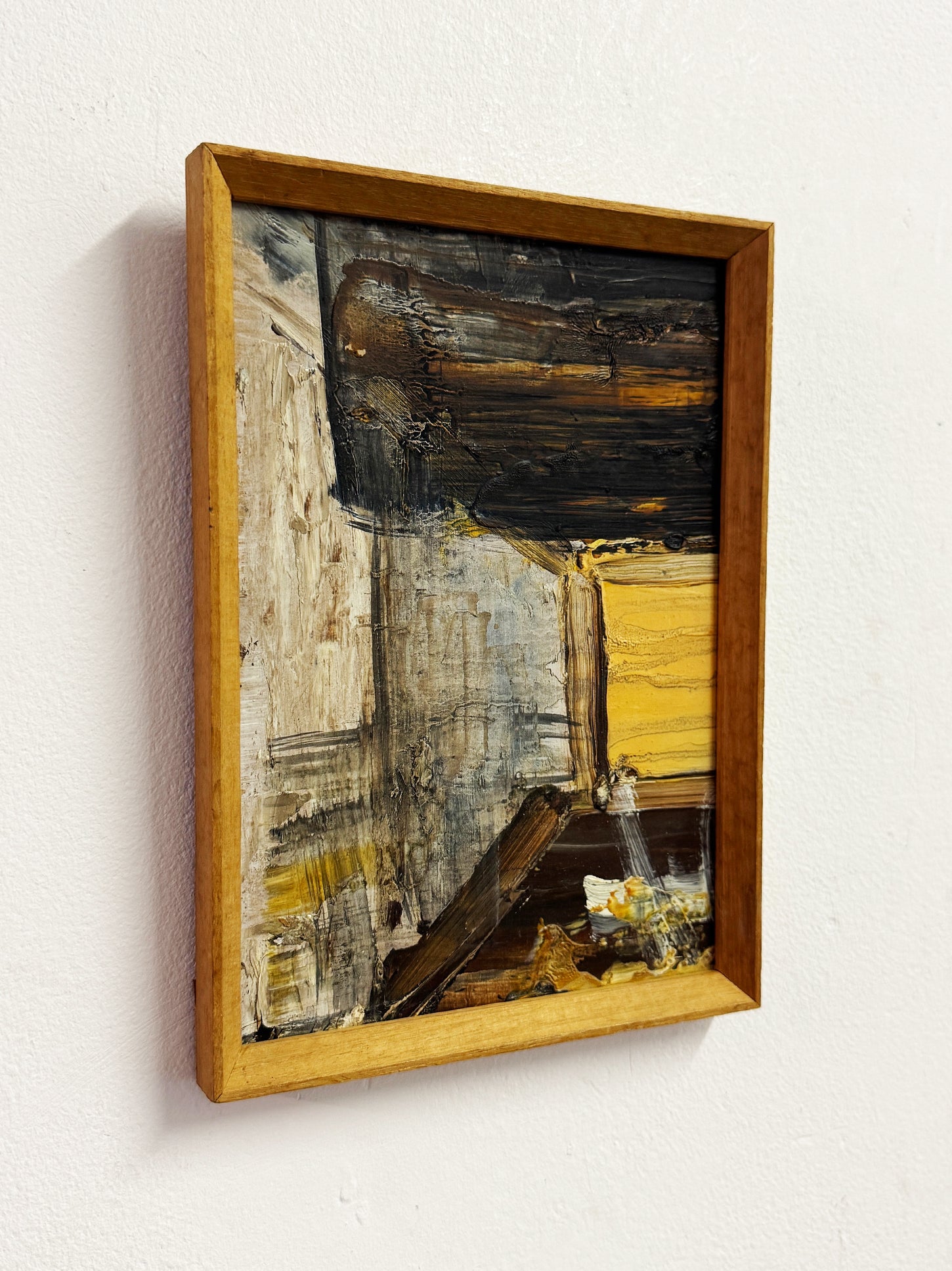 Mid-Century Modern Small Abstract Oil Painting