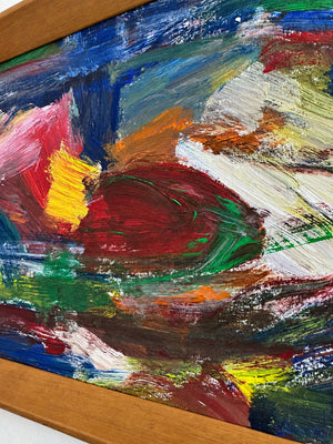 Mid-Century Swedish School Abstract Landscape Oil Painting