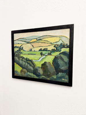 Mid-Century British Landscape Oil Painting, Signed Owen Rowley