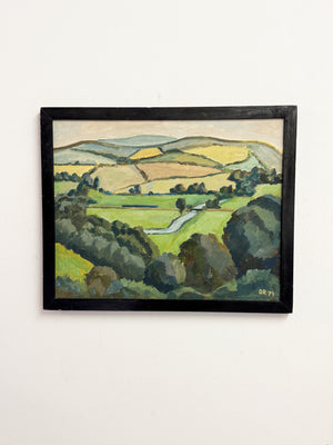 Mid-Century British Landscape Oil Painting, Signed Owen Rowley