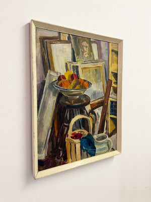 Mid-Century Modern British School Oil Painting, Owen Rowley